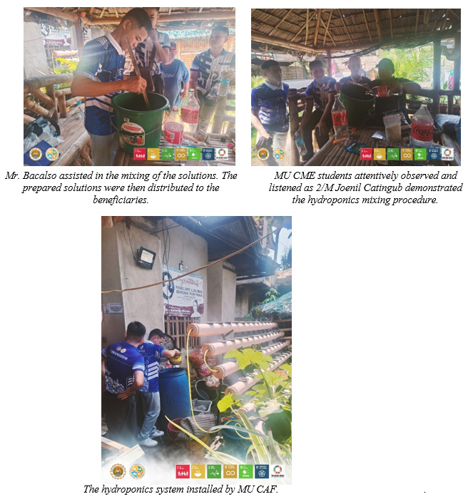 Misamis University Maritime Education CORRAL Program activities: Advancing the UN Sustainable Development Goals